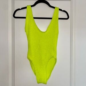 Bond-Eye Neon Yellow One Piece, New With Tags